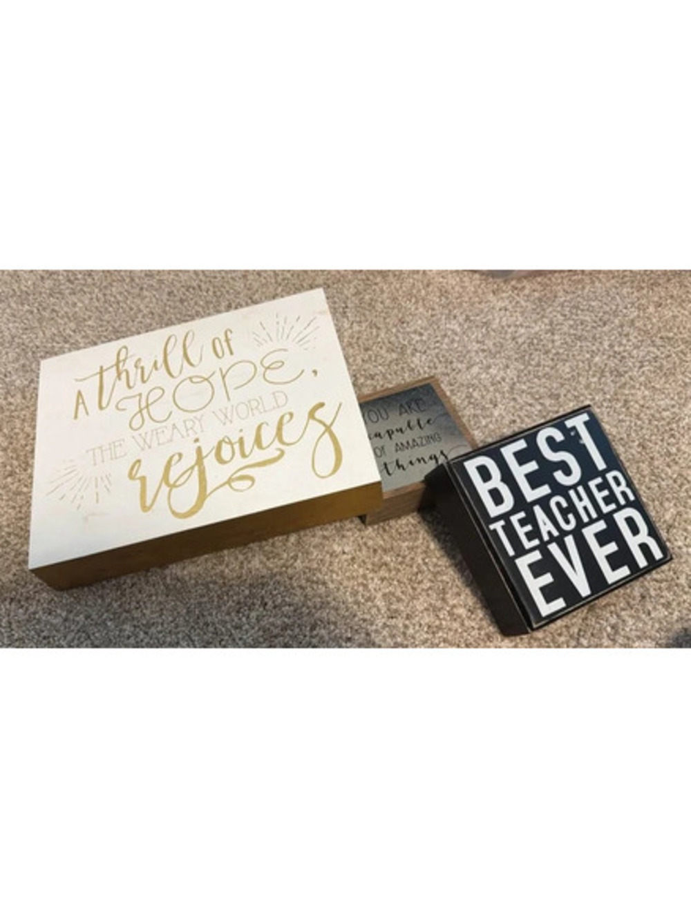 Set of 3 Decorative Teacher Signs